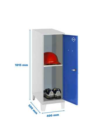 Taquilla 1015x400x500 SIMONLOCKER DISM.MINI + BAN. 915x400x500+PIES G/AZ marca SIMONRACK