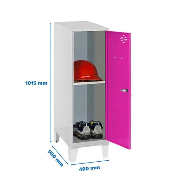 Taquilla 1015x400x500 SIMONLOCKER DISM.MINI + BAN. 915x400x500+PIES G/RO marca SIMONRACK