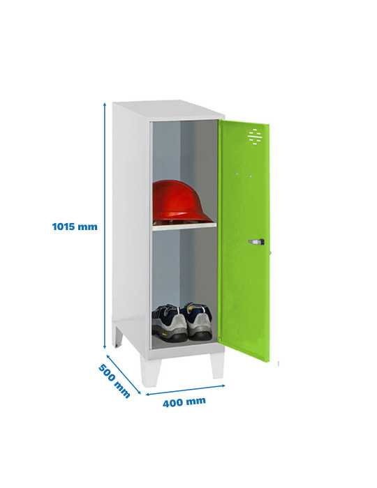 Taquilla 1015x400x500 SIMONLOCKER DISM.MINI + BAN. 915x400x500+PIES G/VE marca SIMONRACK
