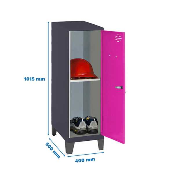 Taquilla 1015x400x500 SIMONLOCKER DISM.MINI + BAN. 915x400x500+PIES AN/R marca SIMONRACK