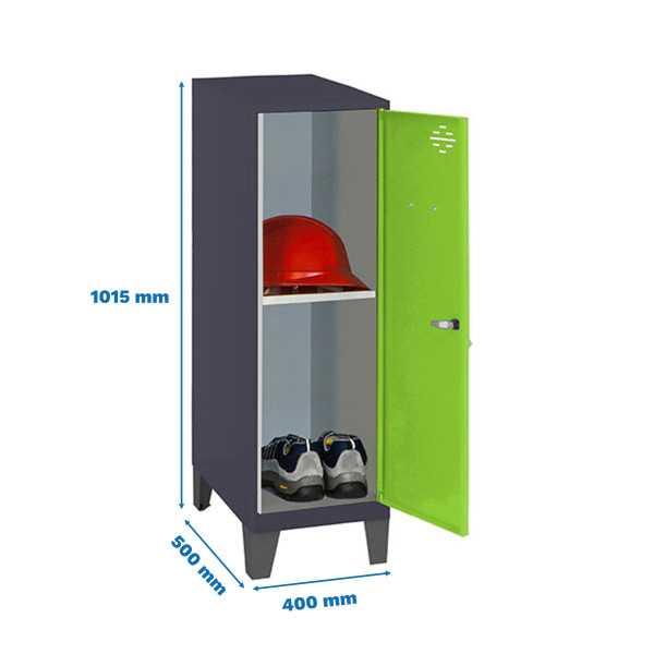Taquilla 1015x400x500 SIMONLOCKER DISM.MINI + BAN. 915x400x500+PIES AN/V marca SIMONRACK