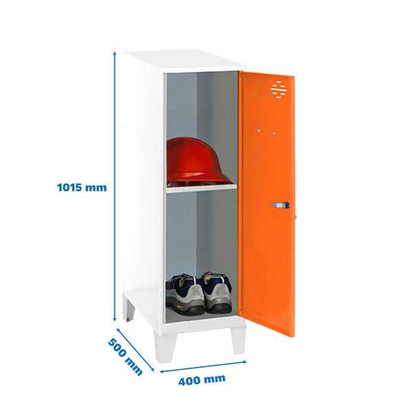 Taquilla 1015x400x500 SIMONLOCKER DISM.MINI + BAN. 915x400x500+PIES B/NA marca SIMONRACK