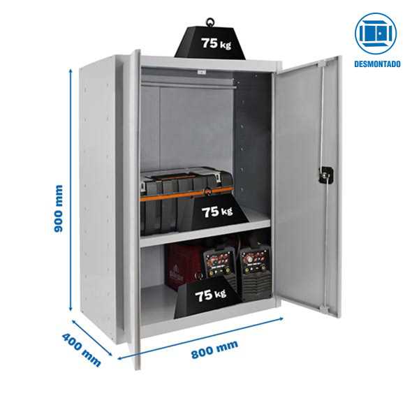 Taquilla 900x800x400 SIMONLOCKER PROFESIONAL MULTI. 90x80x40 2/1 GRIS marca SIMONRACK