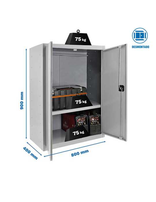 Taquilla 900x800x400 SIMONLOCKER PROFESIONAL MULTI. 90x80x40 2/1 GRIS marca SIMONRACK