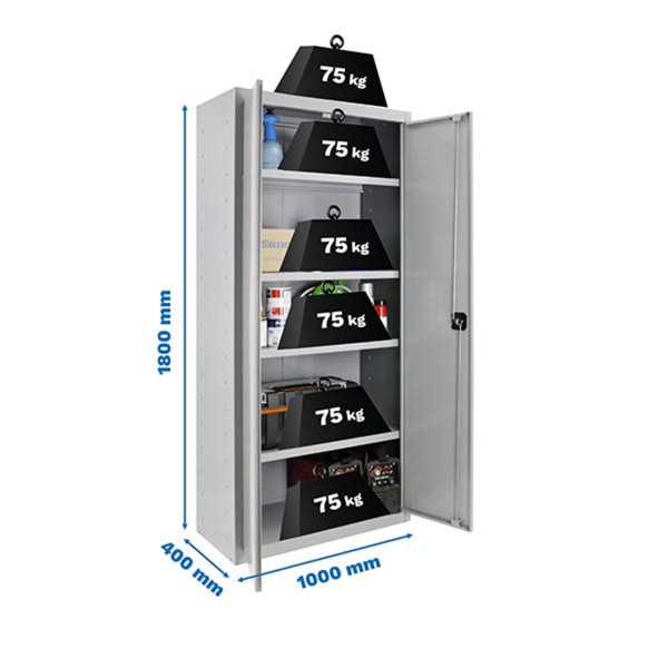 Taquilla 1800x1000x400 SIMONLOCKER PROFESIONAL MULTI. 180x100x40 2/4 GRIS marca SIMONRACK