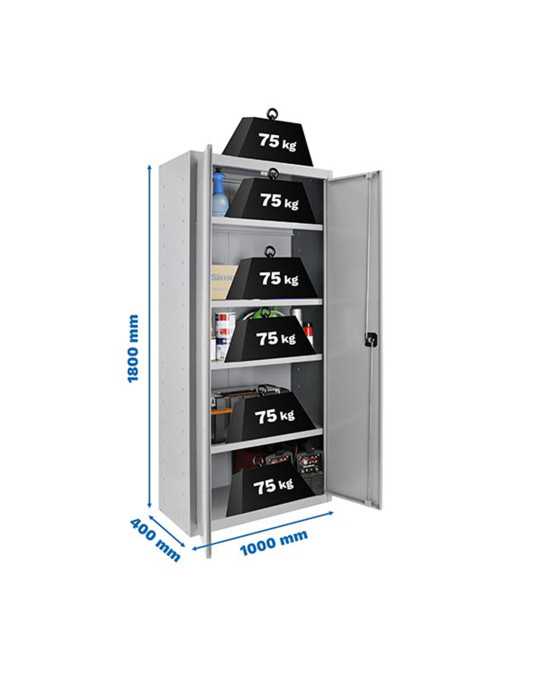 Taquilla 1800x1000x400 SIMONLOCKER PROFESIONAL MULTI. 180x100x40 2/4 GRIS marca SIMONRACK