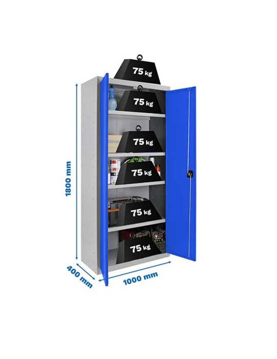 Taquilla 1800x1000x400 SIMONLOCKER PROFESIONAL MULTI. 180x100x40 2/4 GR/AZU marca SIMONRACK
