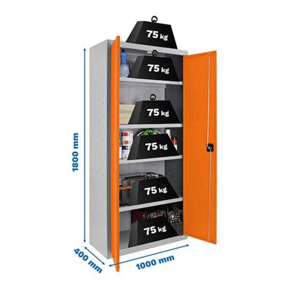Taquilla 1800x1000x400 SIMONLOCKER PROFESIONAL MULTI. 180x100x40 2/4 GR/NAR marca SIMONRACK
