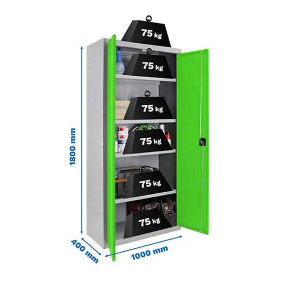 Taquilla 1800x1000x400 SIMONLOCKER PROFESIONAL MULTI. 180x100x40 2/4 GR/VE marca SIMONRACK