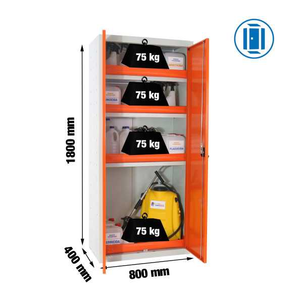 Taquilla 1800x800x400 SIMONLOCKER DISM.FITOSANITARIO 180x80x40 mm GRI/NA marca SIMONRACK