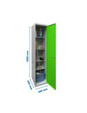 Taquilla 1800x400x400 SIMONLOCKER PROFESIONAL CLEANING 180x40x40 1/4 GR/VE marca SIMONRACK