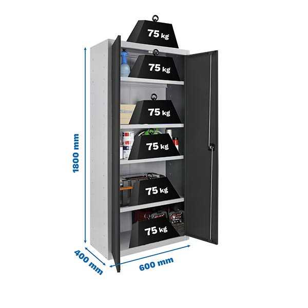 Taquilla 1800x600x400 SIMONLOCKER PROFESIONAL MULTI. 180x60x40 2/4 GR/AN marca SIMONRACK