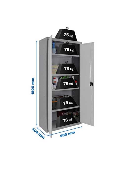 Taquilla 1800x600x400 SIMONLOCKER PROFESIONAL MULTI. 180x60x40 2/4 GR/BLA marca SIMONRACK