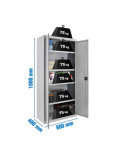 Taquilla 1800x800x400 SIMONLOCKER DIY MULTIUSO 180x80x40 2/4 GRIS marca SIMONRACK