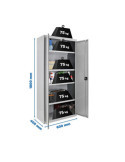 Taquilla 1800x600x400 SIMONLOCKER DIY MULTIUSO 180x60x40 2/4 GRIS marca SIMONRACK