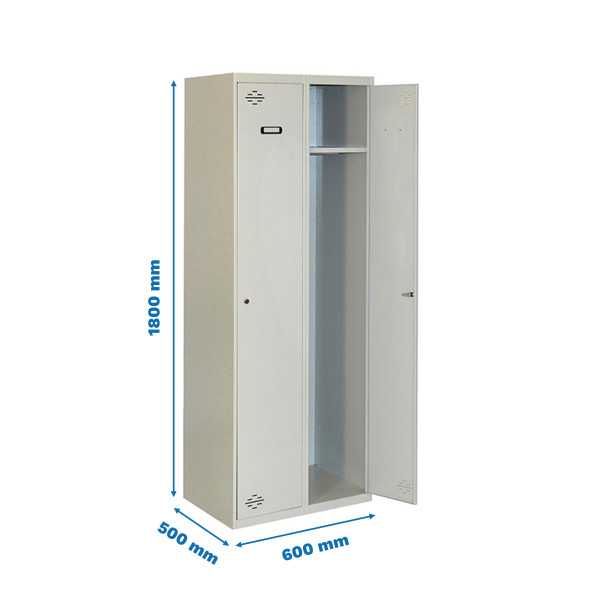 Taquilla 1800x600x500 SIMONLOCKER DIY SINGLE 2/2 300 (600) GRIS marca SIMONRACK