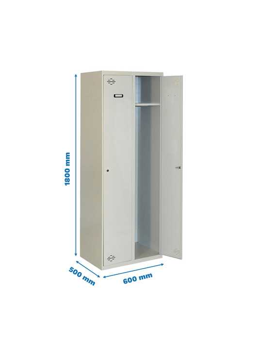Taquilla 1800x600x500 SIMONLOCKER DIY SINGLE 2/2 300 (600) GRIS marca SIMONRACK