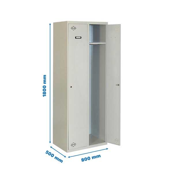 Taquilla 1800x800x500 SIMONLOCKER DIY SINGLE 2/2 400 (800) GRIS marca SIMONRACK