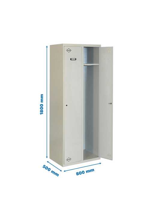 Taquilla 1800x800x500 SIMONLOCKER DIY SINGLE 2/2 400 (800) GRIS marca SIMONRACK