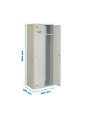 Taquilla 1800x800x500 SIMONLOCKER DIY SINGLE 2/2 400 (800) GRIS marca SIMONRACK
