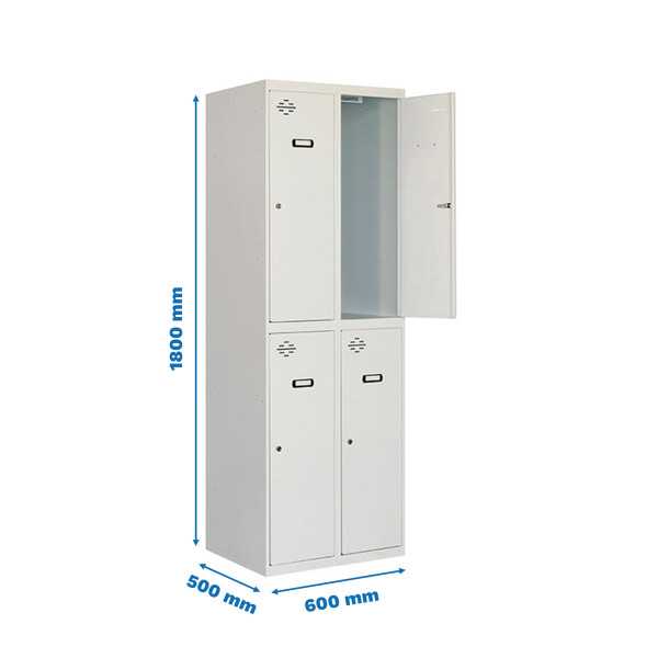 Taquilla 1800x600x500 SIMONLOCKER DIY TANDEM 2/4 300 (600) GRIS marca SIMONRACK