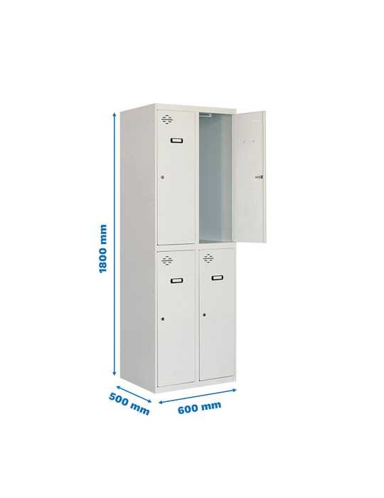 Taquilla 1800x600x500 SIMONLOCKER DIY TANDEM 2/4 300 (600) GRIS marca SIMONRACK