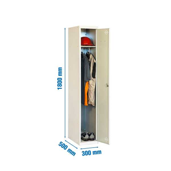 Taquilla 1800x300x500 SIMONLOCKER DIY SINGLE 1/1 300 INITIAL GRIS marca SIMONRACK