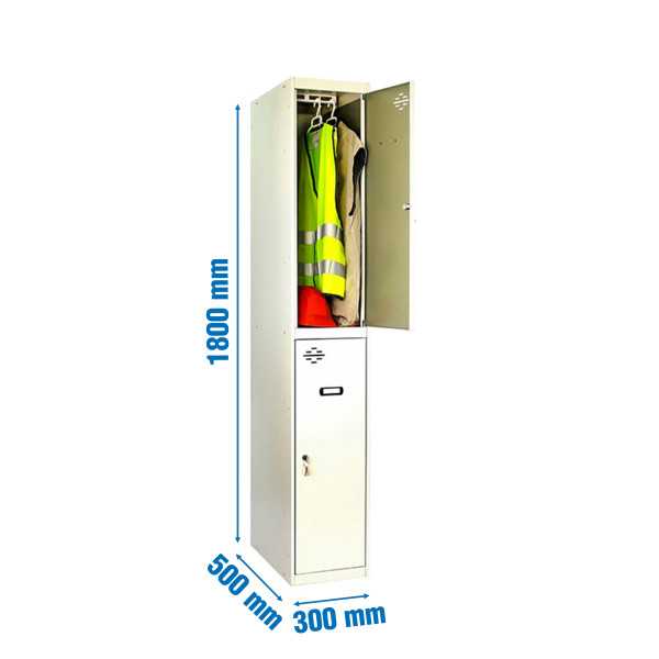 Taquilla 1800x300x500 SIMONLOCKER DIY TANDEM 1/2 300 INITIAL GRIS marca SIMONRACK