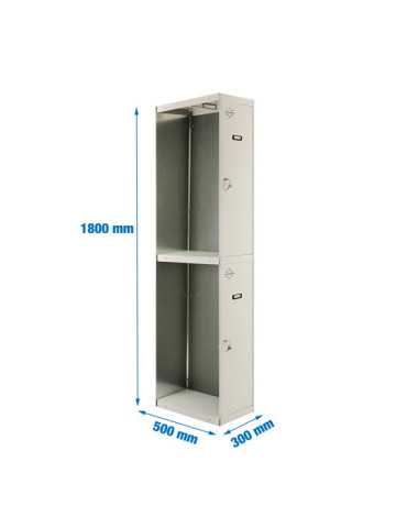 Taquilla 1800x300x500 SIMONLOCKER DIY TANDEM 1/2 300 ADDITIONAL GRIS marca SIMONRACK