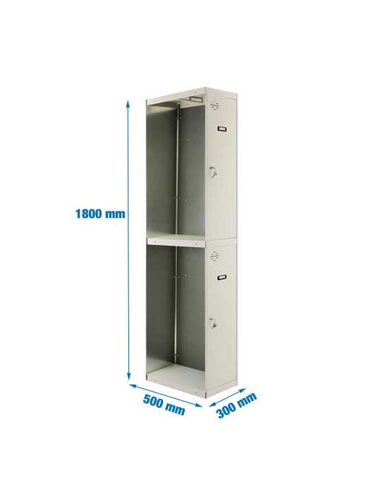 Taquilla 1800x300x500 SIMONLOCKER DIY TANDEM 1/2 300 ADDITIONAL GRIS marca SIMONRACK