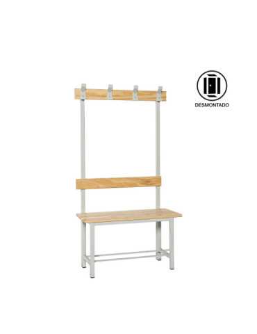 Banco Vestuario 1000x1600x350 simple sin repisa 4/1000 marca SIMONRACK 2