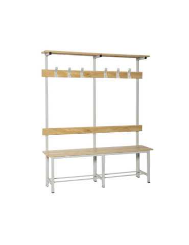 Banco Vestuario 1500x1800x350 simple con repisa 6/1500 marca SIMONRACK 2