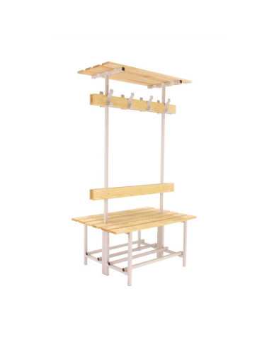 Banco Vestuario 1000x1800x670 doble con repisa 8/1000 marca SIMONRACK 2