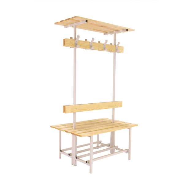 Banco Vestuario 1800x1500x670 doble con repisa 12/1500 marca SIMONRACK
