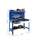 Banco trabajo 1445x910x610 SIMONWORK BT3 900 AZUL/MADERA marca SIMONRACK