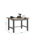 Banco trabajo 865x1800x750 SIMONWORK BT6 MDF 1BOX 1800x750 GRIS/MADERA marca SIMONRACK