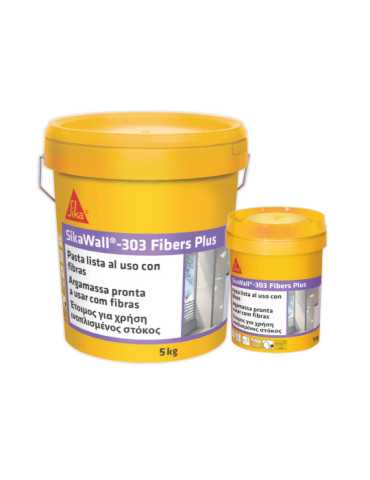 SikaWall-303 Fibers Plus 1,2 KG Cubo SIKA (Lote 2 Unidades)