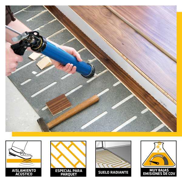 SikaBond-152 marrón parquet 600 ML Unipac SIKA (Lote 3 Unidades)