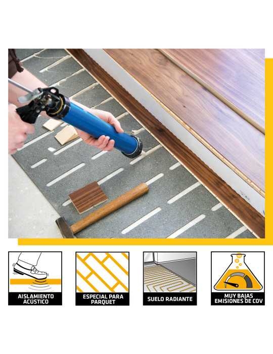 SikaBond-152 marrón parquet 600 ML Unipac SIKA (Lote 3 Unidades)