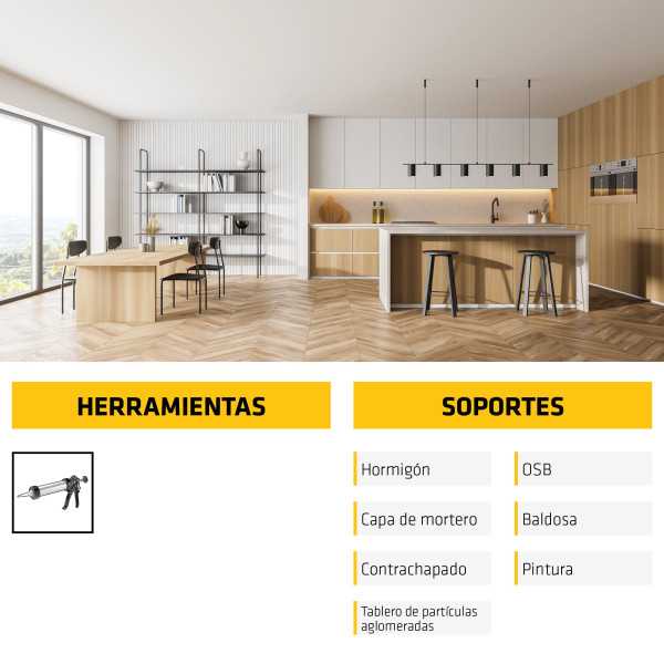 SikaBond-152 marrón parquet 600 ML Unipac SIKA (Lote 3 Unidades)