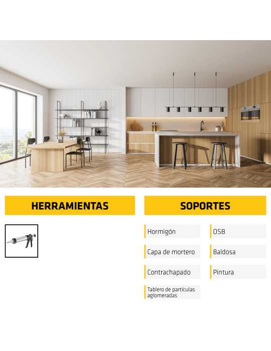 SikaBond-152 marrón parquet 600 ML Unipac SIKA (Lote 3 Unidades)