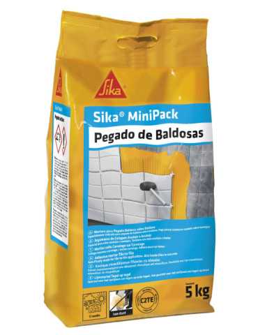 SikaMiniPack Pegado de Baldosas white 5 KG Saco SIKA (Lote 4 Unidades)