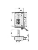 Cerradura sobreponer 10-c derecha niquel YALE