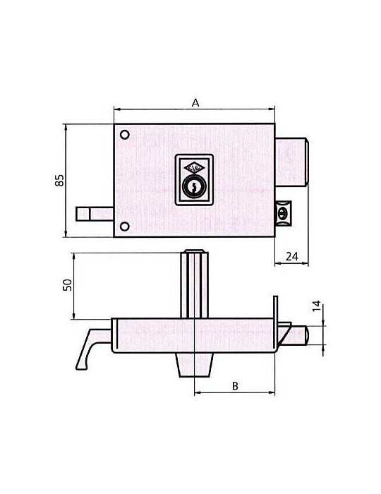 Cerradura reversible 125ar 10 izquierda he pf CVL