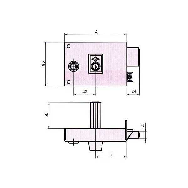Cerradura reversible 1125br 12 he izquierda CVL