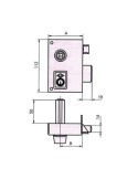 Cerradura sobreponer 156b 60 derecha he rd. CVL