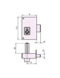 Cerradura sobreponer 156c 60 izquierda he rd. CVL