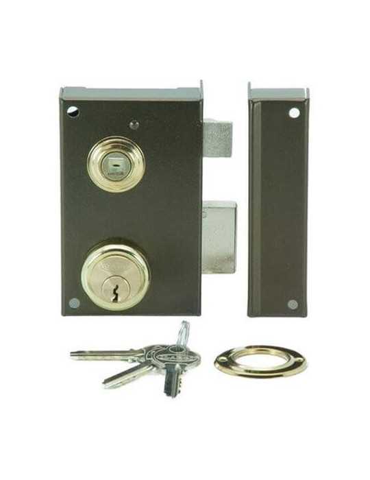Cerradura sobreponer 56b 60mm he izquierda redondo ILARGI