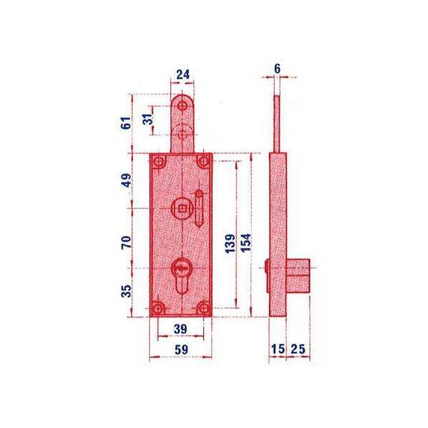 Cerradura puerta metalica 5512 hz LINCE