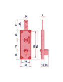 Cerradura puerta metalica 5512 hz LINCE
